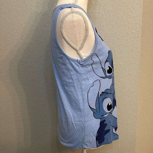 OHANA! Genuine Disney STITCH Sleeveless Tee juniors sz L (11-13) - Picture 4 of 5